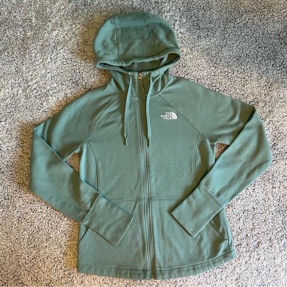 WOMENS THE NORTH FACE ZIP UP HOODIE GOBLIN BLUE - Picture 6 of 6